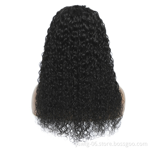 YS 100% Virgin Brazilian Water Wave Human Hair Headband Wigs, Wholesale Natural Human Hair Wigs for Black Women, None Lace Wigs